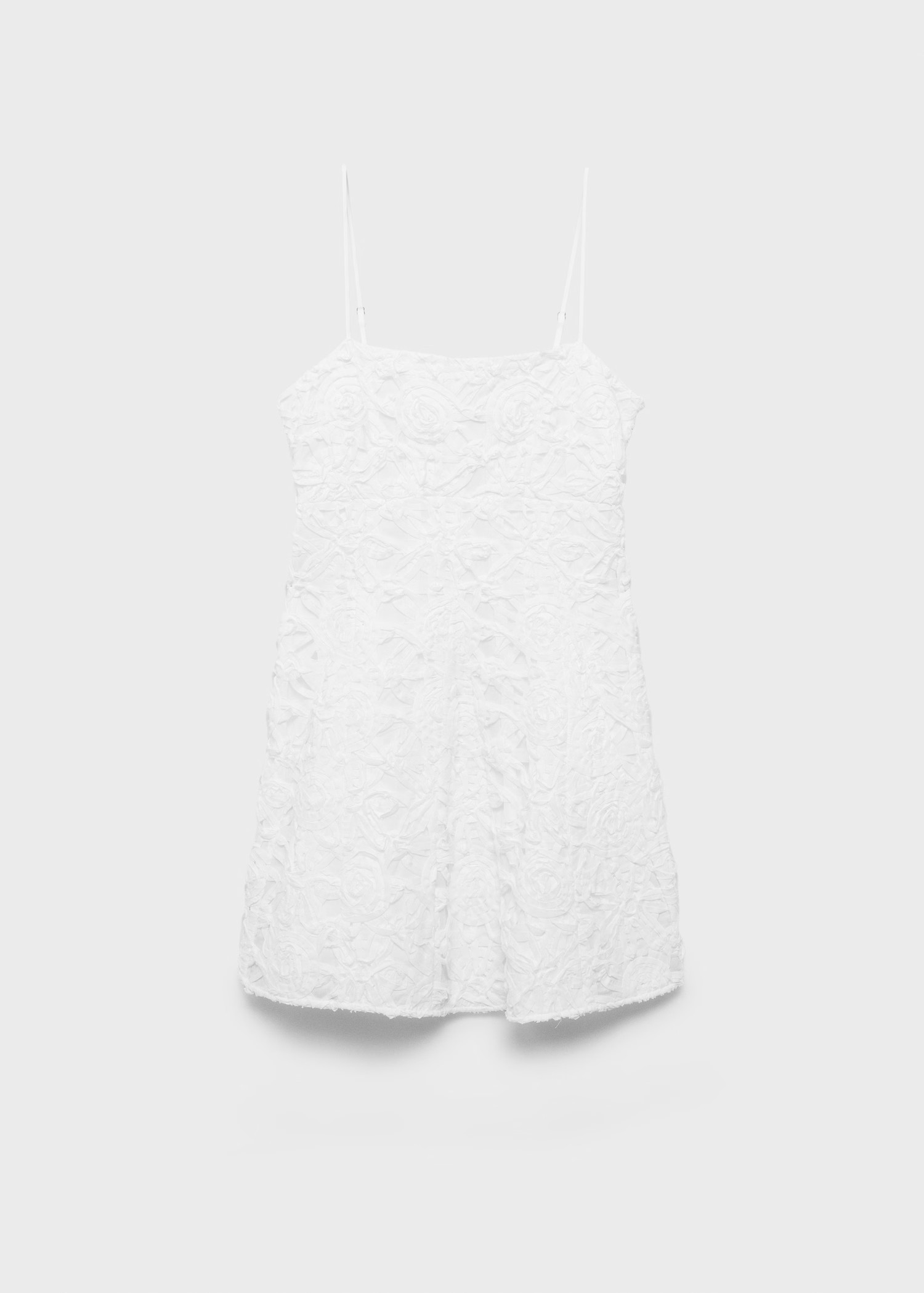 Short floral textured dress - Women | MANGO United Kingdom | MANGO (UK)