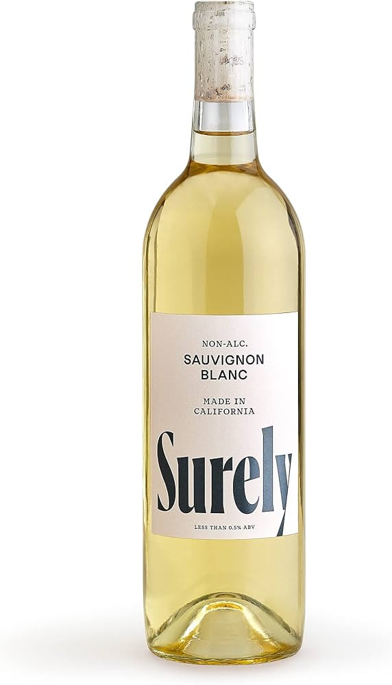 Surely Non Alcoholic Wine, De-alcoholized California Sauvignon Blanc, Alcohol-removed White Wine,... | Amazon (US)