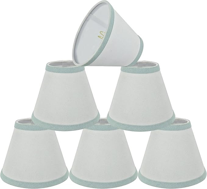 Aspen Creative 32044-6A, Hardback Empire Clip-On Chandelier Lamp Shade, White, 3" Top x 6" Bottom... | Amazon (US)