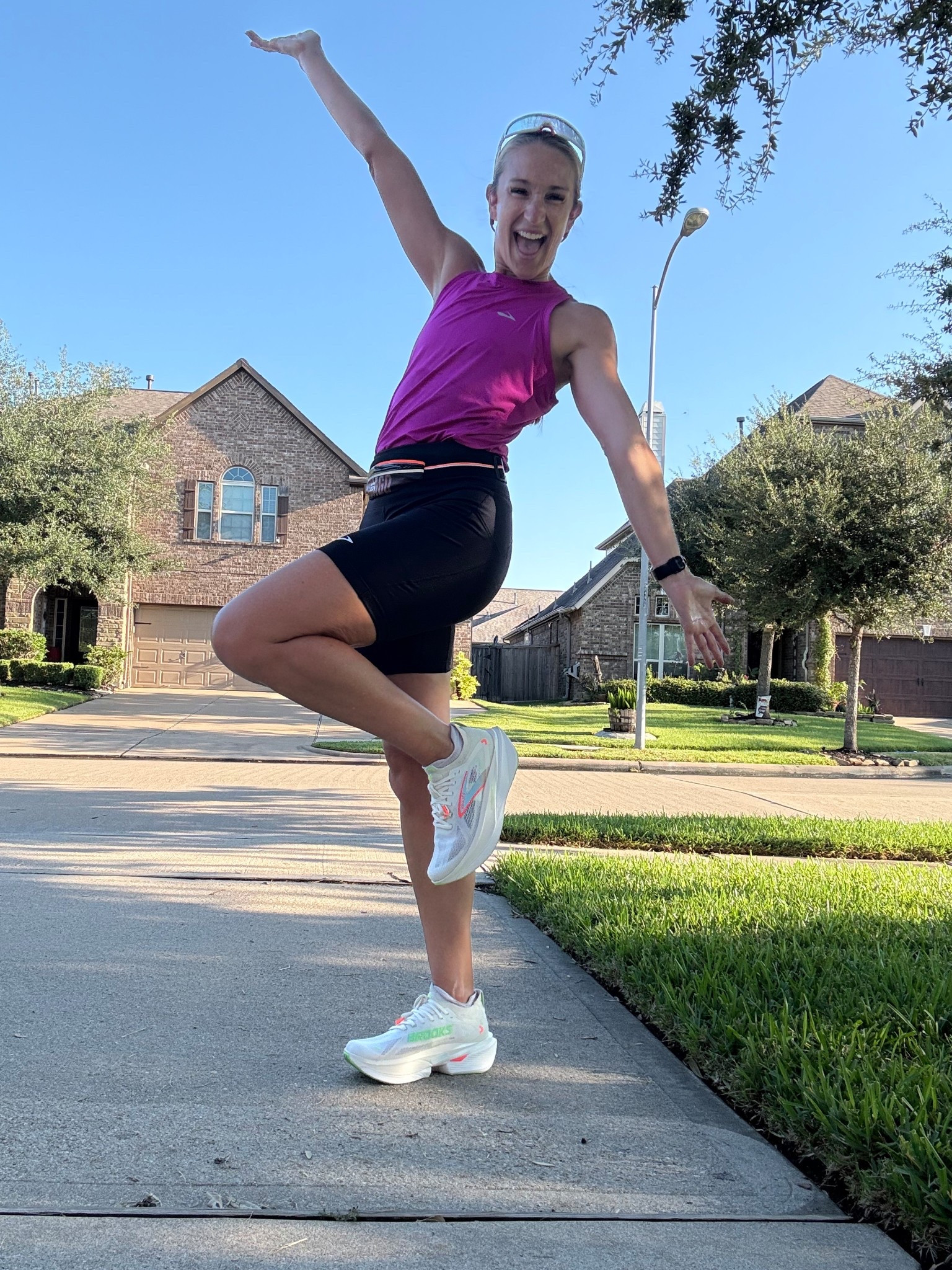 Rocking my new Brooks Hyperion Max 3 shoes on today’s first cool weather running day in forever!

#LTKShoeCrush #LTKActive