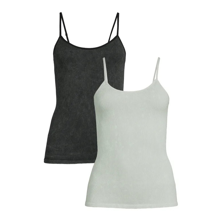 No Boundaries Juniors Washed Seamless Cami, 2 Pack | Walmart (US)