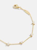 Sadira 18K Gold Bracelet - Flower Trio | BaubleBar (US)