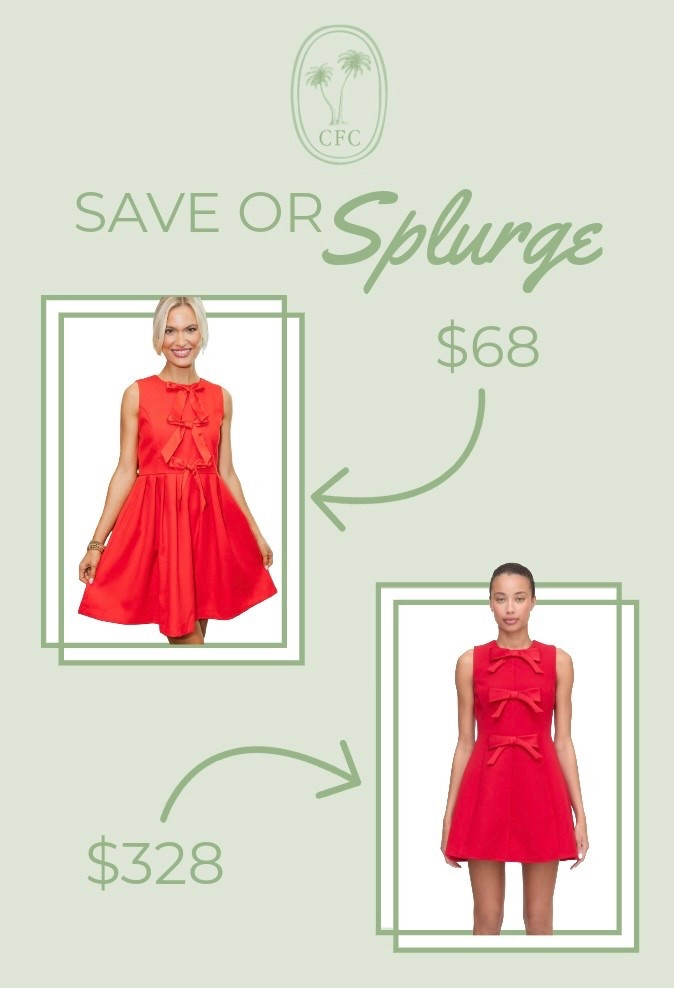 Red bow dress perfect for Christmas. Save on a satin version or splurge on a more structured dress  

#LTKSeasonal #LTKHoliday