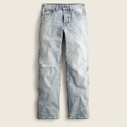 Point Sur Canyon mid-rise boyfriend jean in Faded Blue wash: Selvedge Edition | J.Crew US