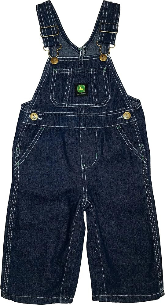 John Deere Kids Clothes, Denim Overalls In Toddler and Child Size, Classic Jeans Blue Wash with B... | Amazon (US)