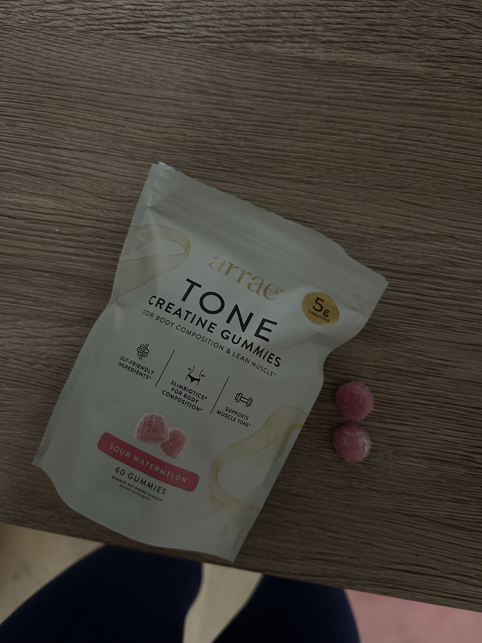 @Arrae code SLOANE. Tone Creatine Gummies
Get toned, lean and defined with creatine gummies designed for women (no bulk or bloating)
Achieve full-body tone from glutes to abs & arms
Build lean muscle while supporting fat loss
Perform better during workouts and get results faster
Recover faster and reduce muscle soreness
Easy to fit into your routine, delicious and effective @Arrae 

#LTKfitnessgoals #LTKActive #LTKfoodie