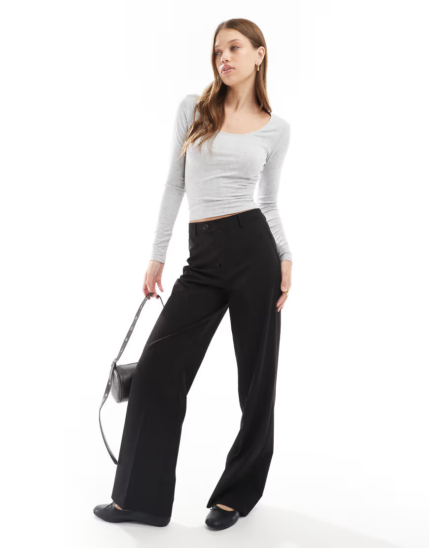 Cotton On scoop long sleeve top in grey | ASOS (Global)