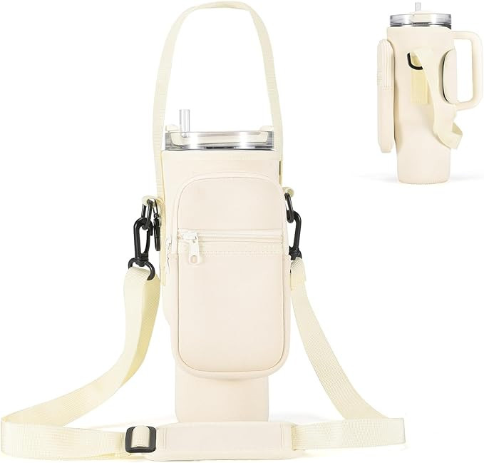 Water Bottle Carrier Bag for Stanley 40/30 oz Tumbler with Phone Pocket Water Bottle Holder with ... | Amazon (US)