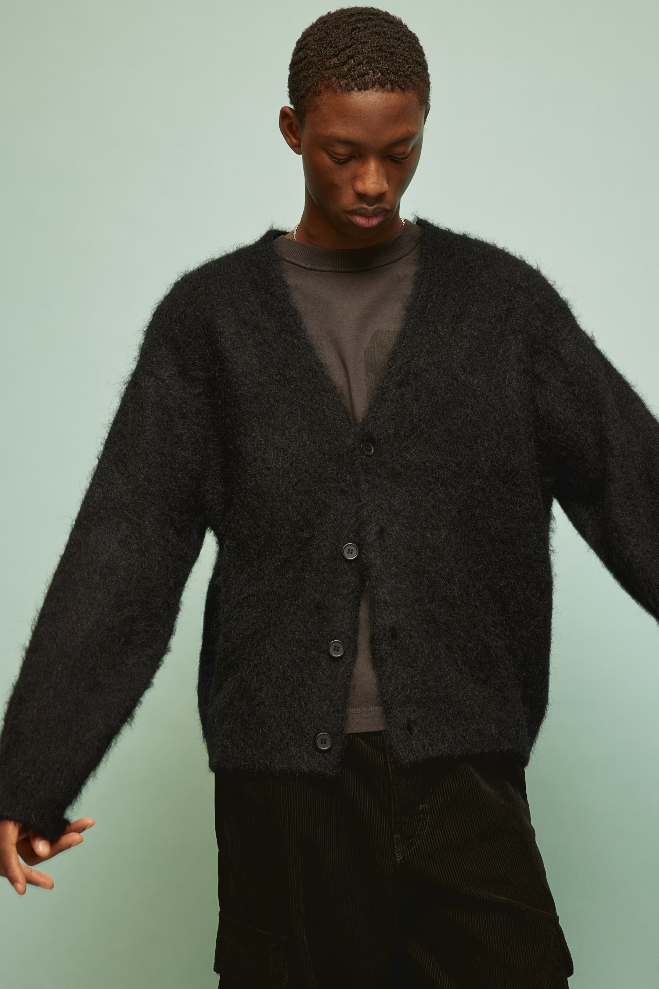 Loose Fit Fuzzy Cardigan | H&M (US + CA)