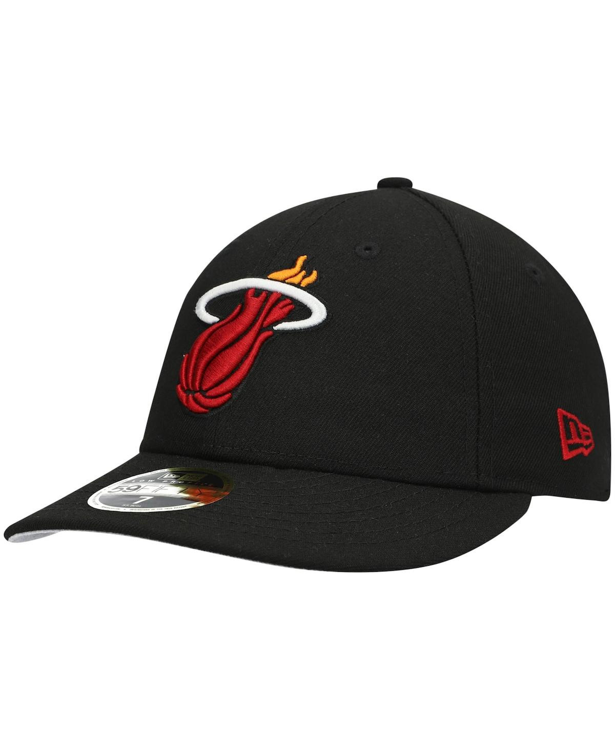 Men's Black Miami Heat Team Low Profile 59FIFTY Fitted Hat - Black | Macy's