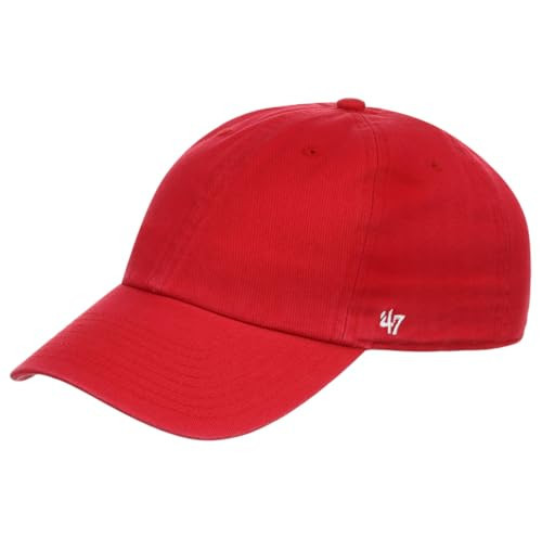 '47 Blank Classic Clean Up Cap, Adjustable Plain Baseball Hat for Men and Women – Red | Amazon (US)