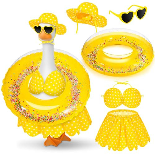 JcHrmers Hawaiian Goose Outfit Summer Porch Goose Outfits Bikini Goose Clothes Cute Goose Costume for Outdoor Garden Yard Decor | Amazon (US)