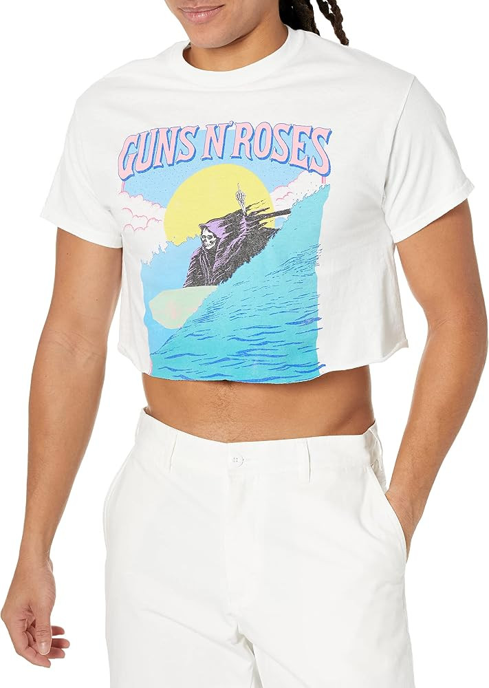 Guns N' Roses Women's Surfer Crop Tee | Amazon (US)