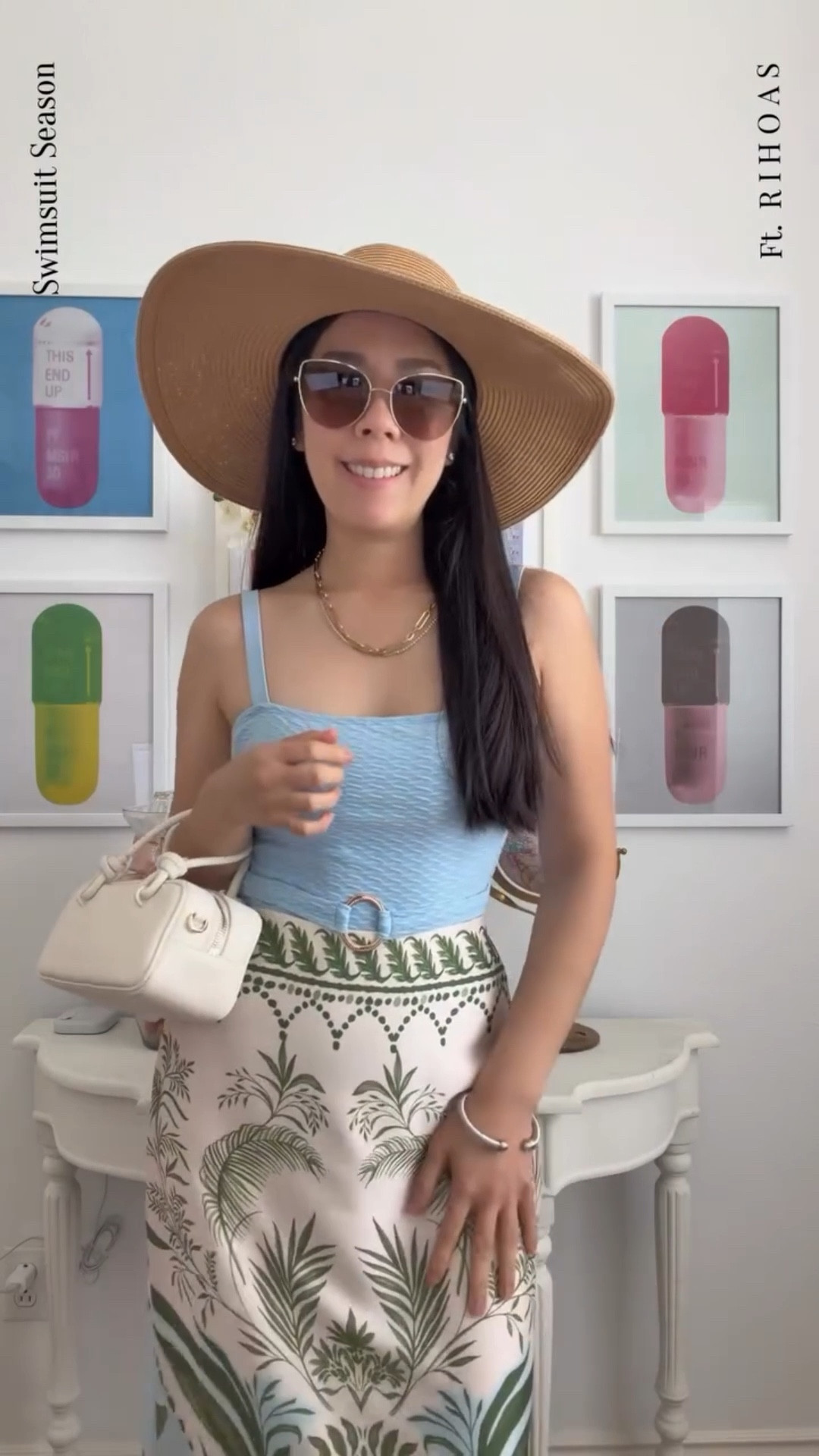 A baby blue one piece with minimalistic design will be one of the best acquisitions for your summer swim rotation! I typically opt for gold hardware but silver really works against the blue! I love the faux belt detail that runs along the front of your waist since it highlights your nature curves! This also has a high leg cut so it makes your legs even longer! Making swimsuits function as tops is my go to resort style so I paired this with a high waisted skirt for a day. 

#onepiece #slipskirt #satinskirt #summerstyle #swimsuitseason #onepieceswimsuit #resortstyle #floppyhat 

#LTKSwim #LTKPetite #LTKootd