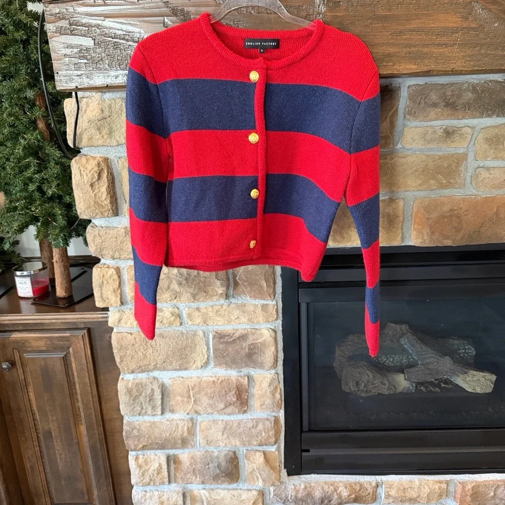 English Factory Striped Knit Cardigan | Poshmark