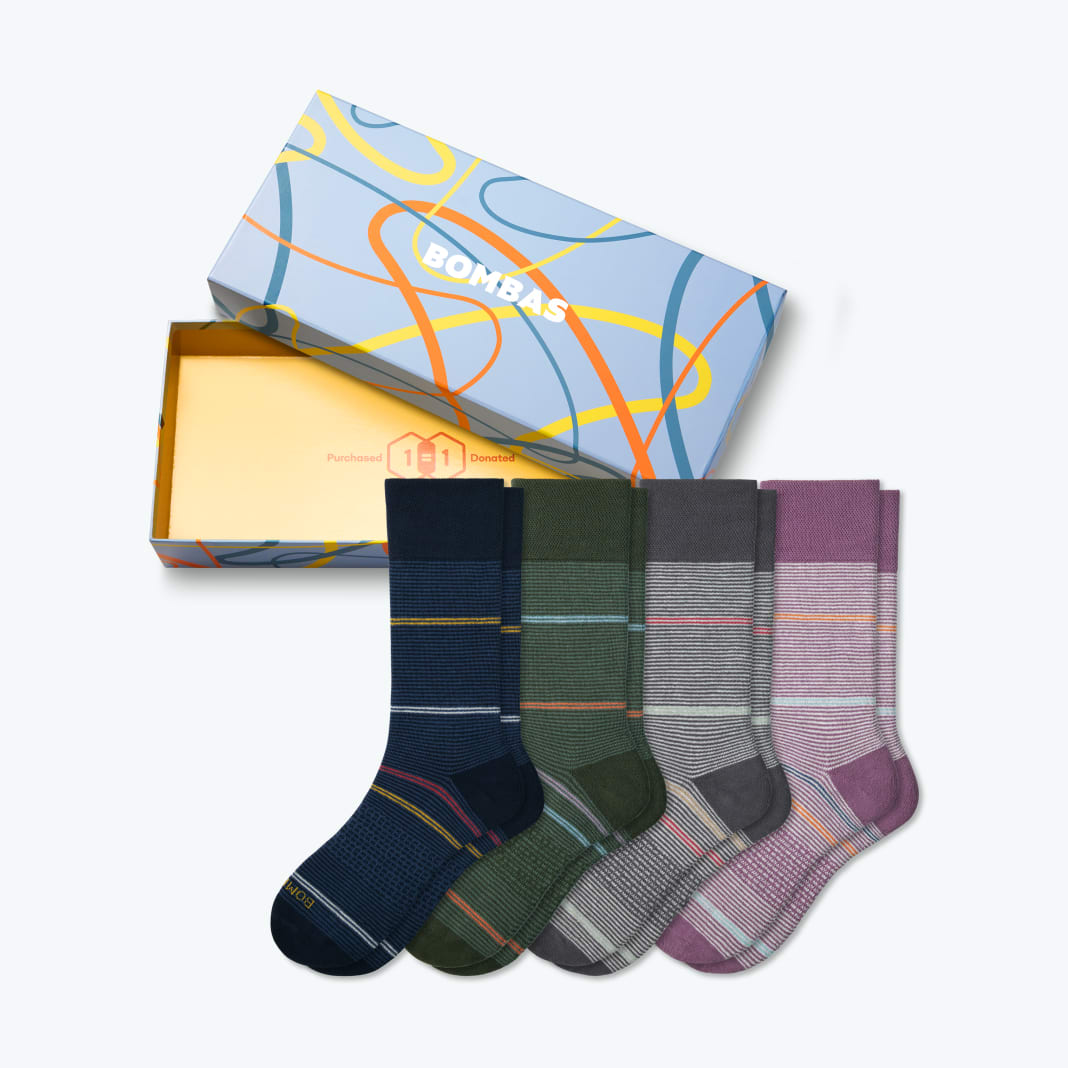 Father’s Day Dress Calf Sock 4-Pack Gift Box | Bombas Socks
