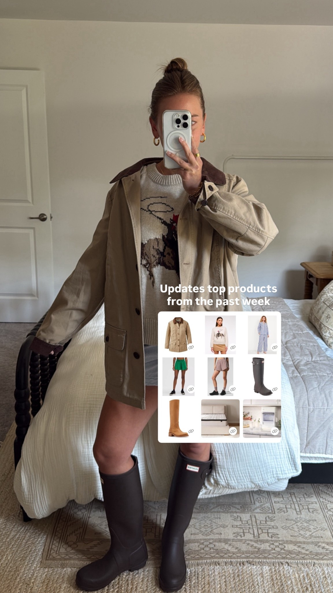 8/4/25 Top Weekly Best Sellers – Cozy & Practical Favorites

Rounding up the top products from the past week — a mix of cozy classics, functional favorites, and everyday staples you’ve all been loving 🤎 From rainy day boots to workout sets and my favorite striped pajamas, these are the things I keep reaching for (and apparently, so are you)!

Everything’s linked below, including:
— my L.L.Bean barn coat
— the oversized Abercrombie cowgirl sweater
— my striped cotton pajama set from Old Navy
— Shake It Out shorts from Lululemon
— Aloe Matchpoint shorts I wear for workouts 
— brown Hunter rain boots & Steve Madden leather boots
— our beloved Amazon mattress
— and yes, the viral pebble ice machine we’re obsessed with

#LTKStyleTip #LTKShoeCrush #LTKActive