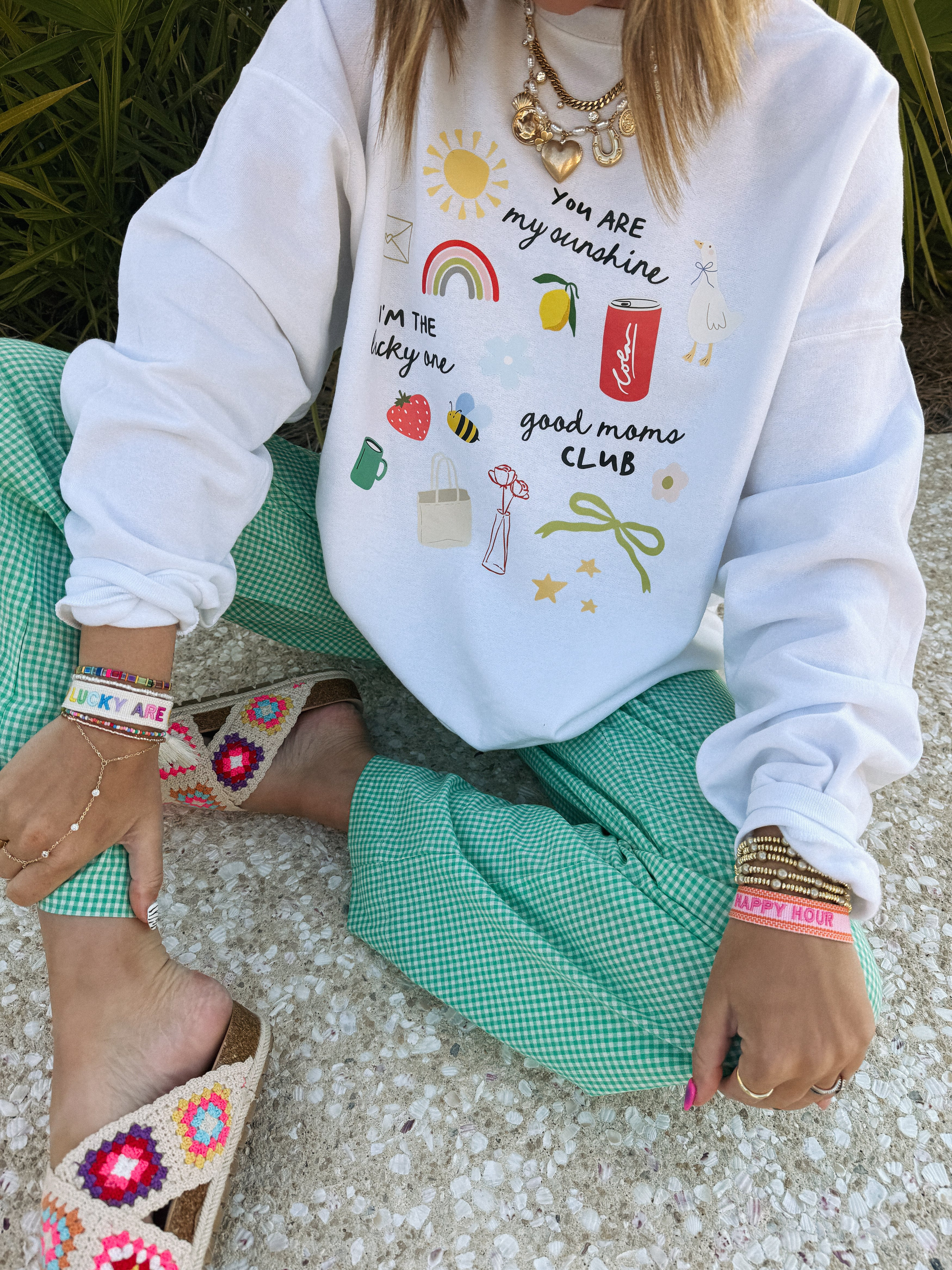 ETTA OG | you are my sunshine sweatshirt - white | Etta & East