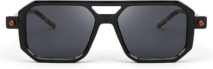 FEISEDY Vintage Square 70s Flat Aviator Sunglasses Women Men Classic Retro Stylish Frame UV400 Su... | Amazon (US)