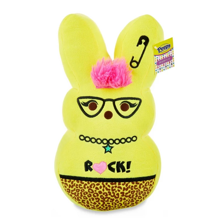 Peeps Peep Easter 15in Emo Yellow Punk Rock Bunny Plush New with Tag | Walmart (US)