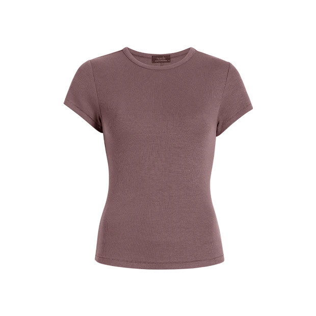 Slinky Rib Tee | Black | Nuuds US