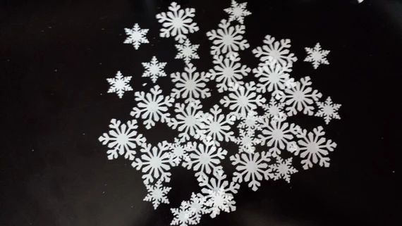 30 Edible White Snowflakes | Etsy (US)