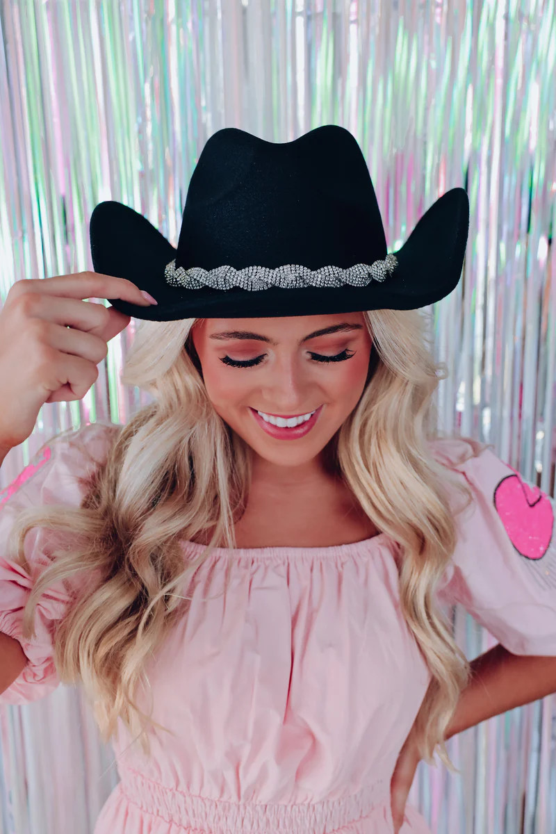Rodeo Queen Cowgirl Hat - Black | Whiskey Darling Boutique