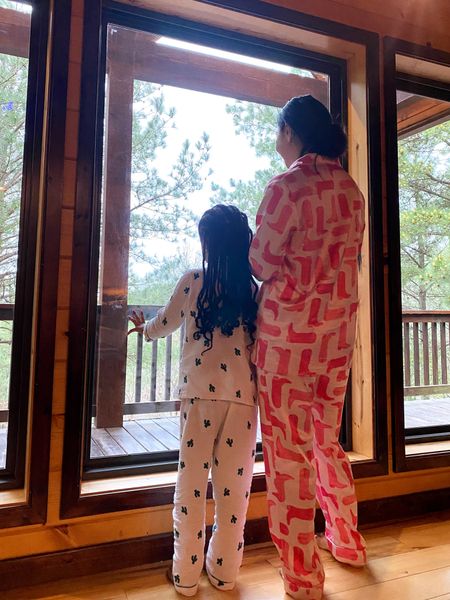 Missing this cabin view! Camilas cactus pajamas are from Amazon and mine are from buddy love 

Mine run true to size
I sized up for Camila 

#LTKfamily #LTKtravel #LTKkids