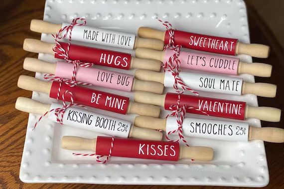 Mini Valentines Rolling Pins Valentines Day Tier Tray Decor  | Etsy (US)