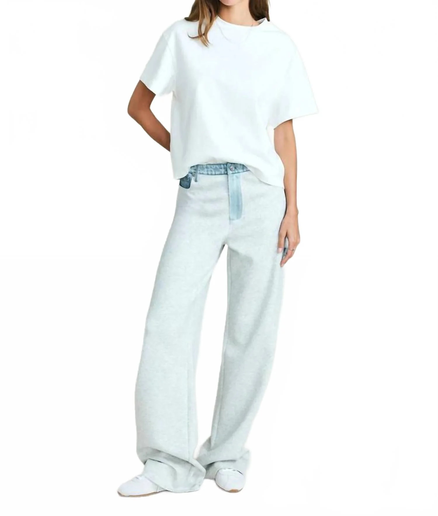 Travis Denim Pants In Light Grey | Shop Simon