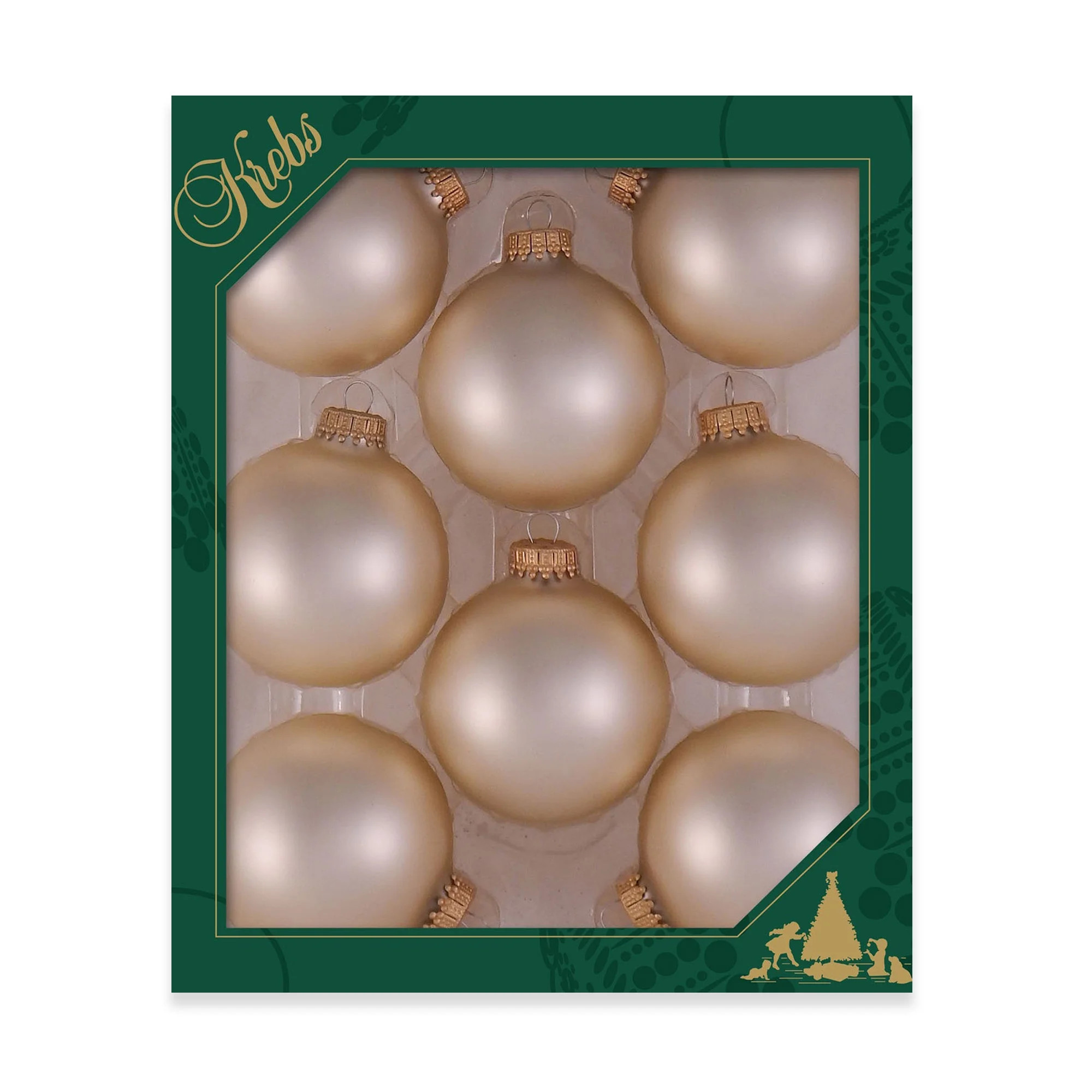 Glass Christmas Tree Ornaments - 67mm / 2.63" [8 Pieces] Designer Balls from Christmas By Krebs S... | Walmart (US)