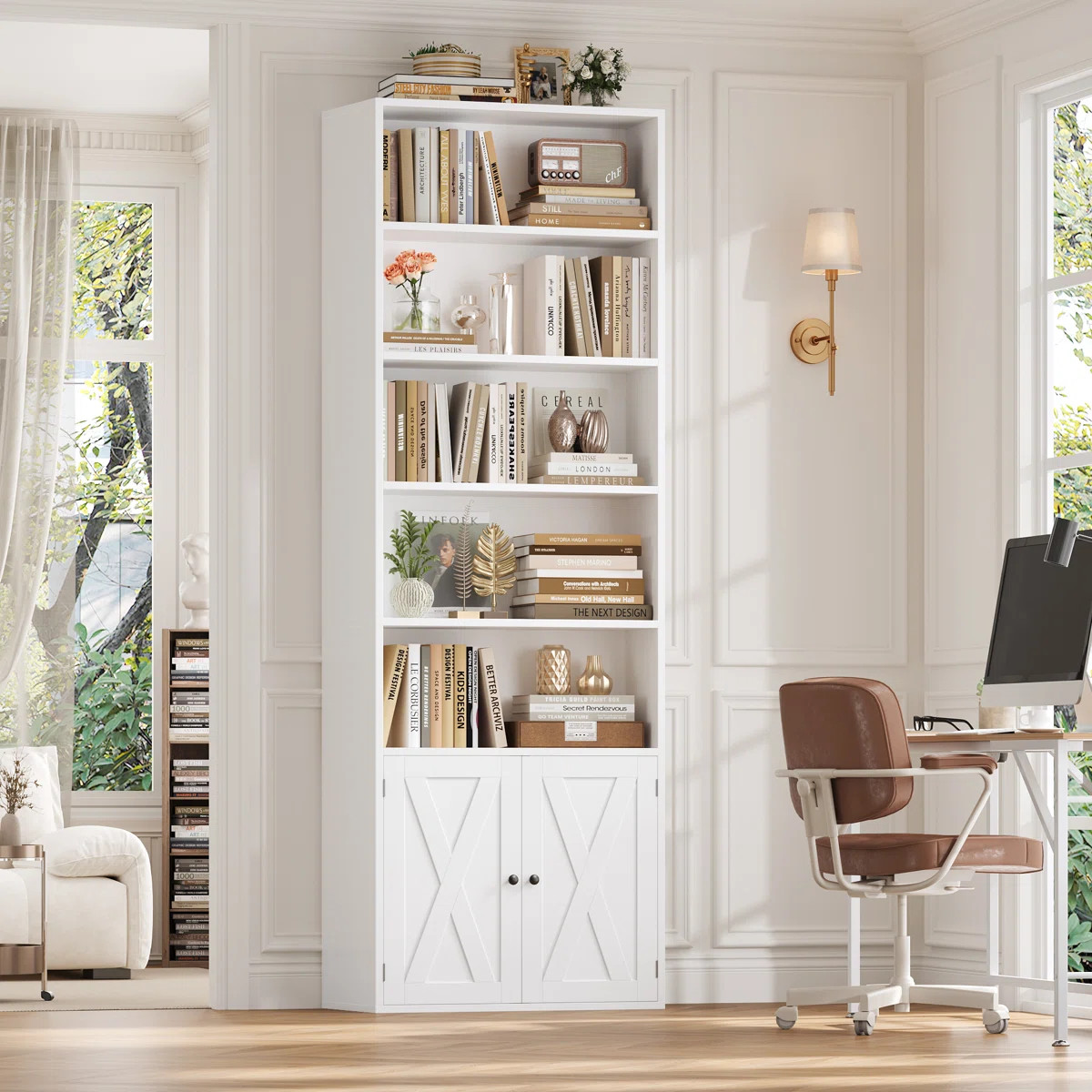 82.3" Tall Bookshelf And Bookcase, 7-Tier Floor Standing Bookcase For Home Office, Living Room | Wayfair North America