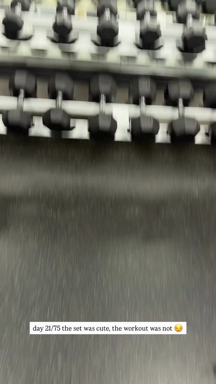 day 21/75 the set was cute, the workout was not 😒