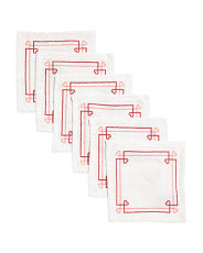6pk Heart Embroidery Cocktail Napkins | TJ Maxx