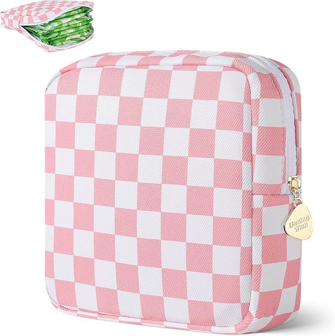 Sanitary Pad Storage Bag Portable Period Bag for Teen Pads/Sanitary Napkins/Small Tampons, Sanita... | Amazon (US)
