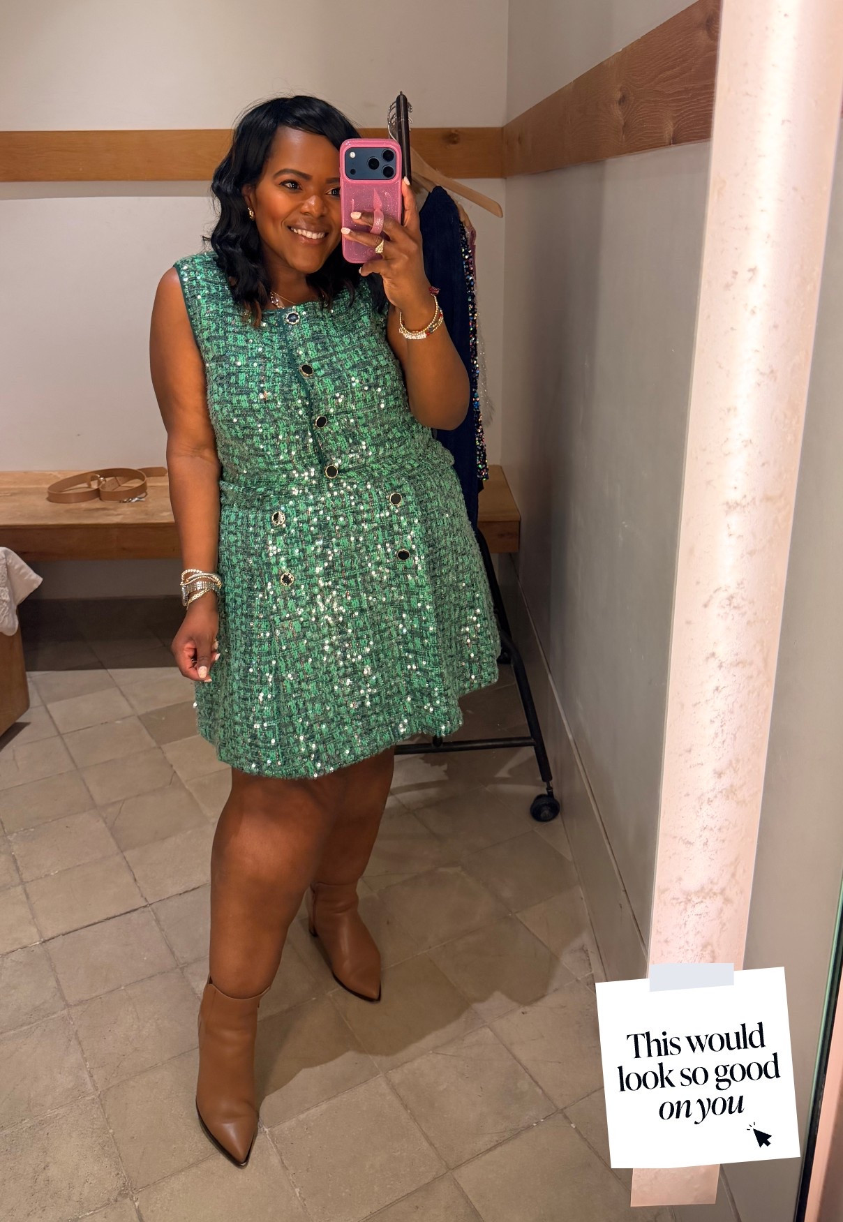 How fun is this sequin tweed set from Anthropologie?! Wearing the xl in top and skirt! Perfect for the Holidays or office Christmas party ✨🪩🎄

#LTKMidsize #LTKStyleTip #LTKHoliday