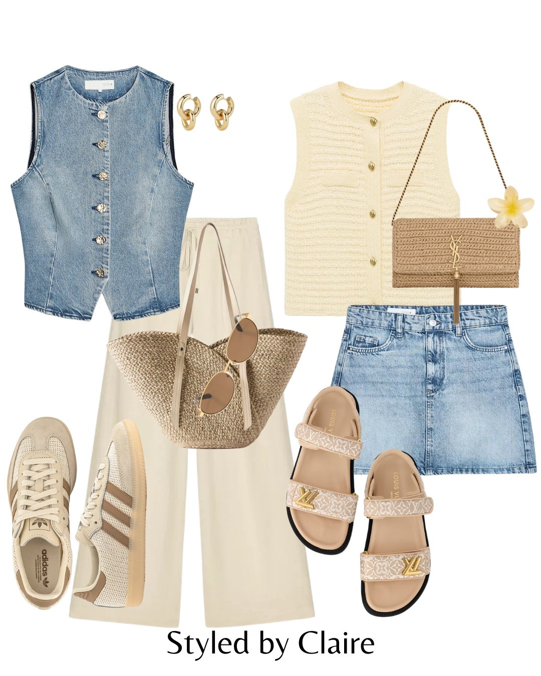 Butter yellow & denim🌼
Tags: adidas samba cardboard og neutral waistcoat mini skirt Louis Vuitton sandals raffia ysl shoulder bag tote linen trousers Zara H&M fashion spring summer inspo outfit ideas chic women’s style holiday vacation city break Barcelona Dubai Ibiza boucle mango

#LTKstyletip #LTKspring #LTKsummer