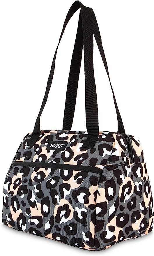 PackIt Freezable Hampton Lunch Bag, Wild Leopard Gray, Built with EcoFreeze Technology, Collapsib... | Amazon (US)