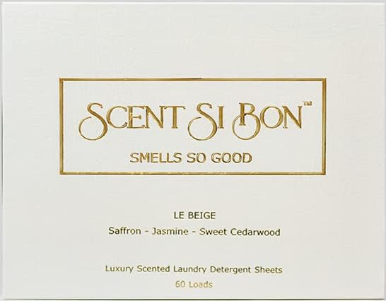 Scent Si Bon Luxury Scented Laundry Detergent Sheets, 60 Loads, Le Beige Scent Inspired by Baccar... | Amazon (US)