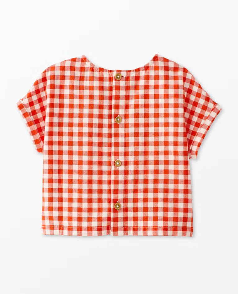 Linen Button Back Top | Hanna Andersson