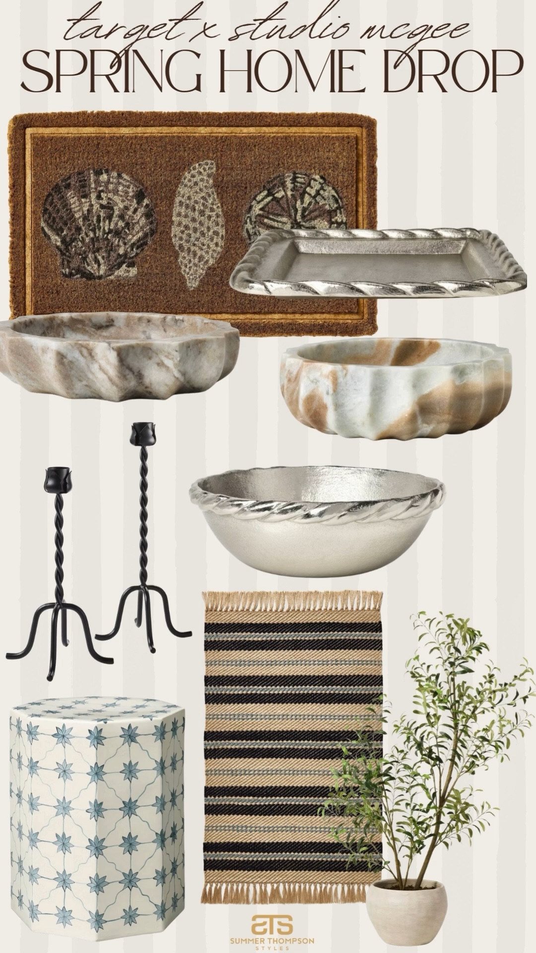 This new spring home drop is so cute and affordable! 

Silver. Bowl. Tray. Welcome mat. Seashell. Faux plant. Candle holder. Area rug. Accent  rug. Stool. Spring home refresh. Target home favorites  

#LTKHome #LTKSeasonal #LTKFindsUnder100