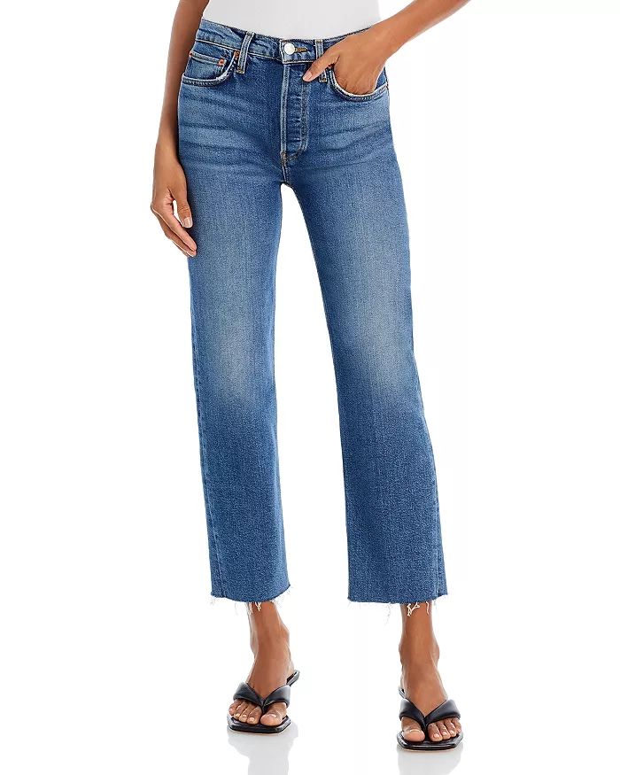 Stove Pipe High Rise Straight Jeans in Mid 70s | Bloomingdale's (US)