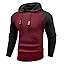 Zaitun Mens Hooded Sweatshirt Long Sleeve Solid Knitted Hoodie Pullover Sweater | Amazon (US)