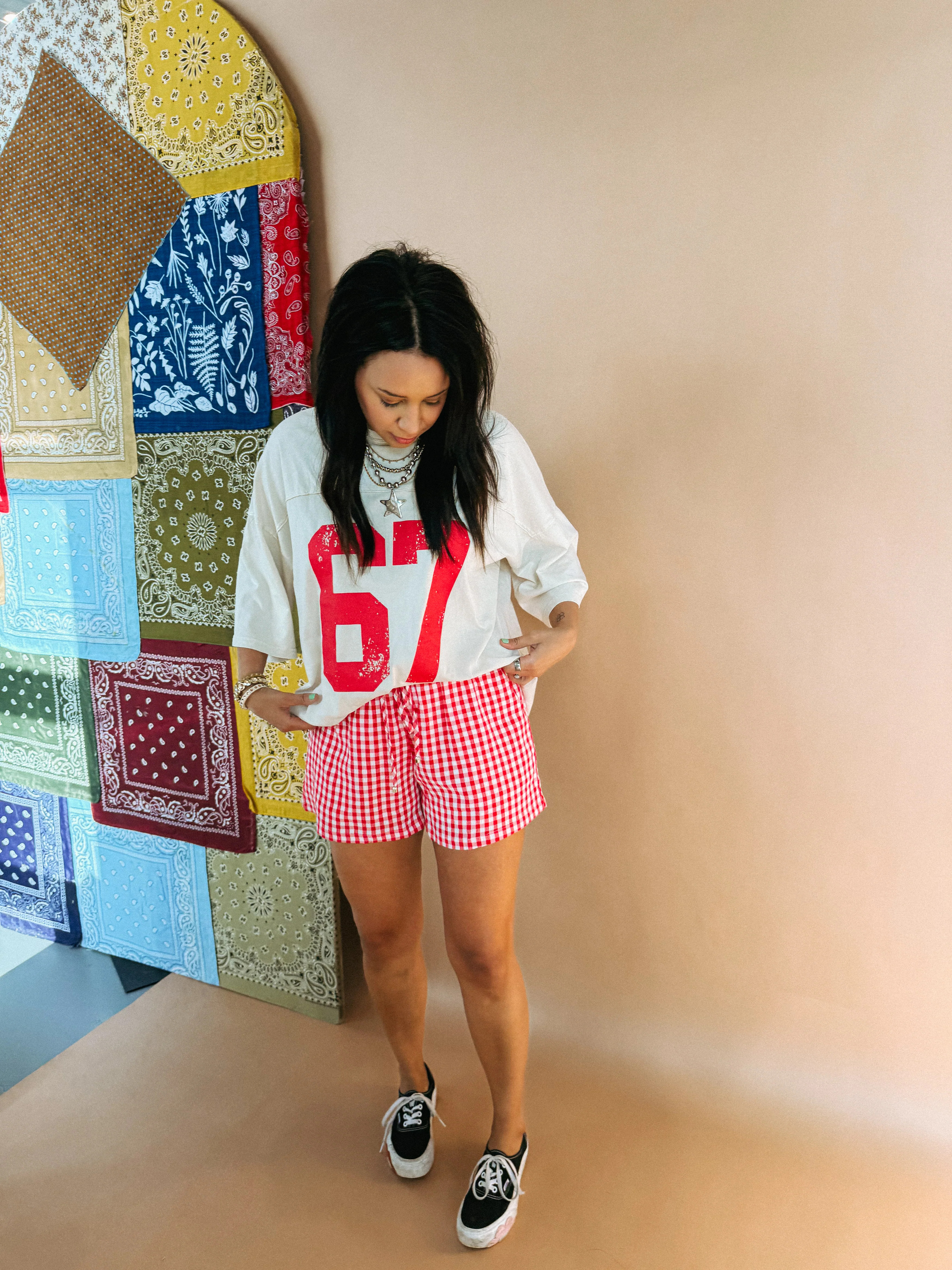 go getter gingham shorts | Etta+East