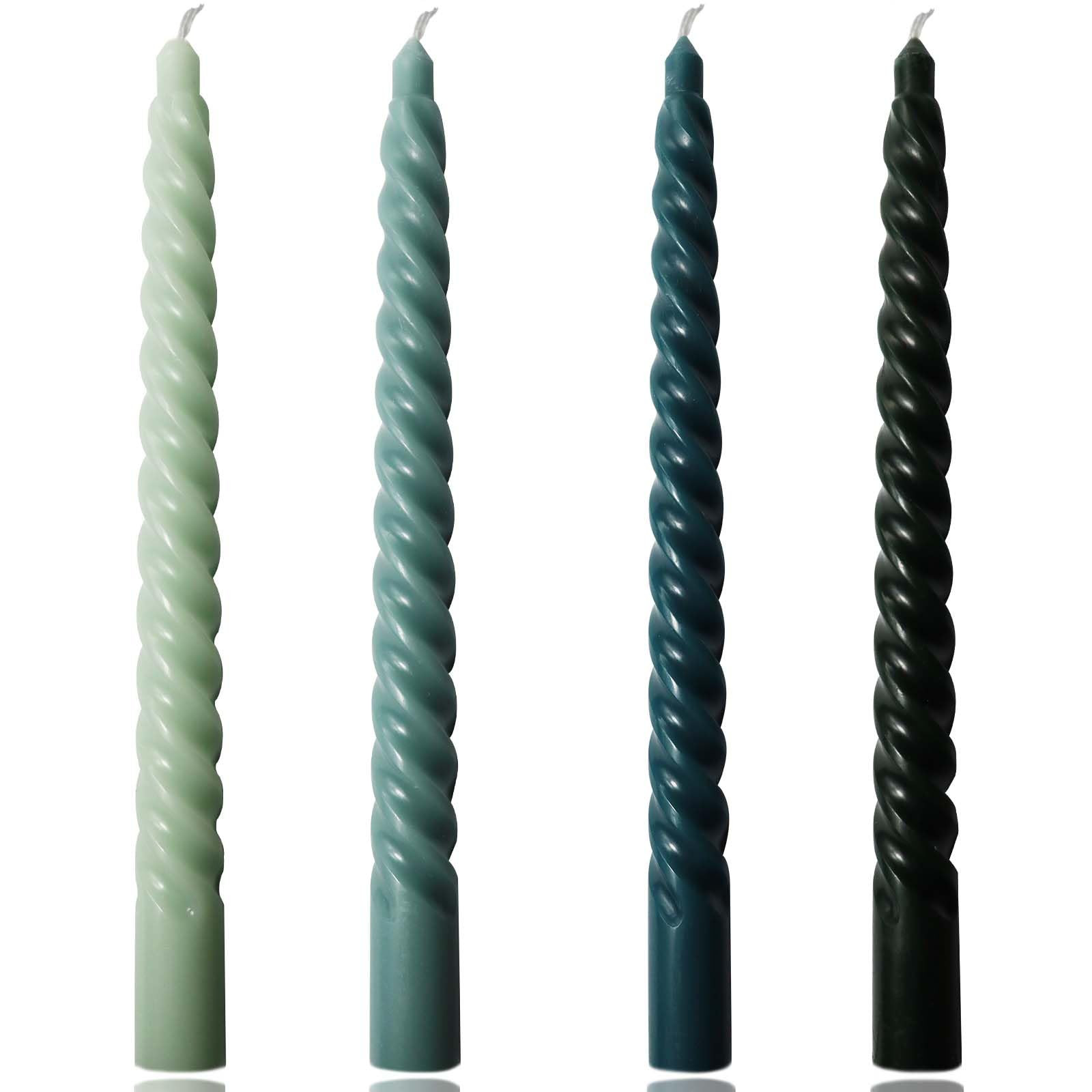 4 Pack 10 Inch Gradient Color Spiral Taper Candles for Wedding,Birthday,Christmas and Spring Home... | Amazon (US)