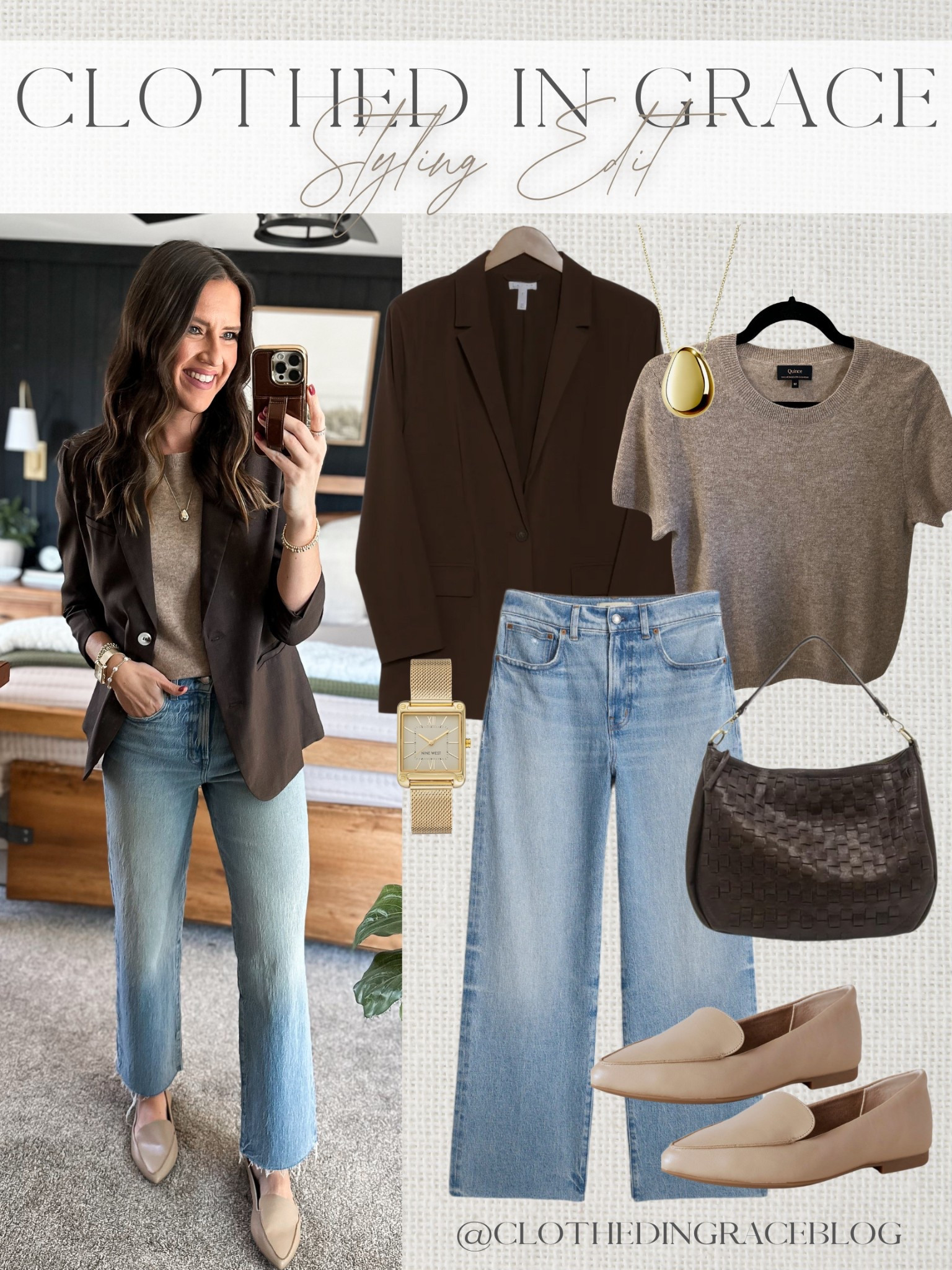 Spring Capsule outfit inspiration 

Blazer - small 
Tan sweater - size up, I’m in a medium 
Jeans - size down, I’m in a 25 long



#LTKFindsUnder100 #LTKStyleTip #LTKFindsUnder50