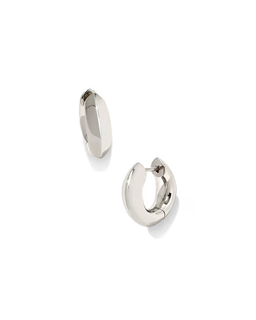 Mikki Metal Huggie Earrings in Silver | Kendra Scott