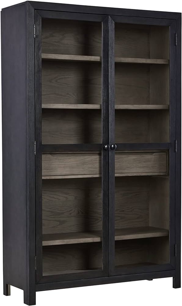 Signature Design by Ashley Lenston Transitional Accent Cabinet, Black & Gray | Amazon (US)