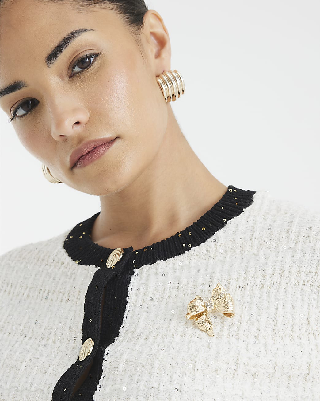 Gold Bow Brooch | River Island UK & IE