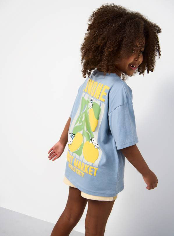 Buy Blue Hello Kitty Lemon Graphic T-Shirt & Shorts Set 8 years | Sets and outfits | Tu | Tu Clothing